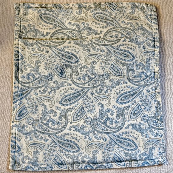 Paisley Throw-Pillow Cover (Blue & White) - Picture 2 of 8